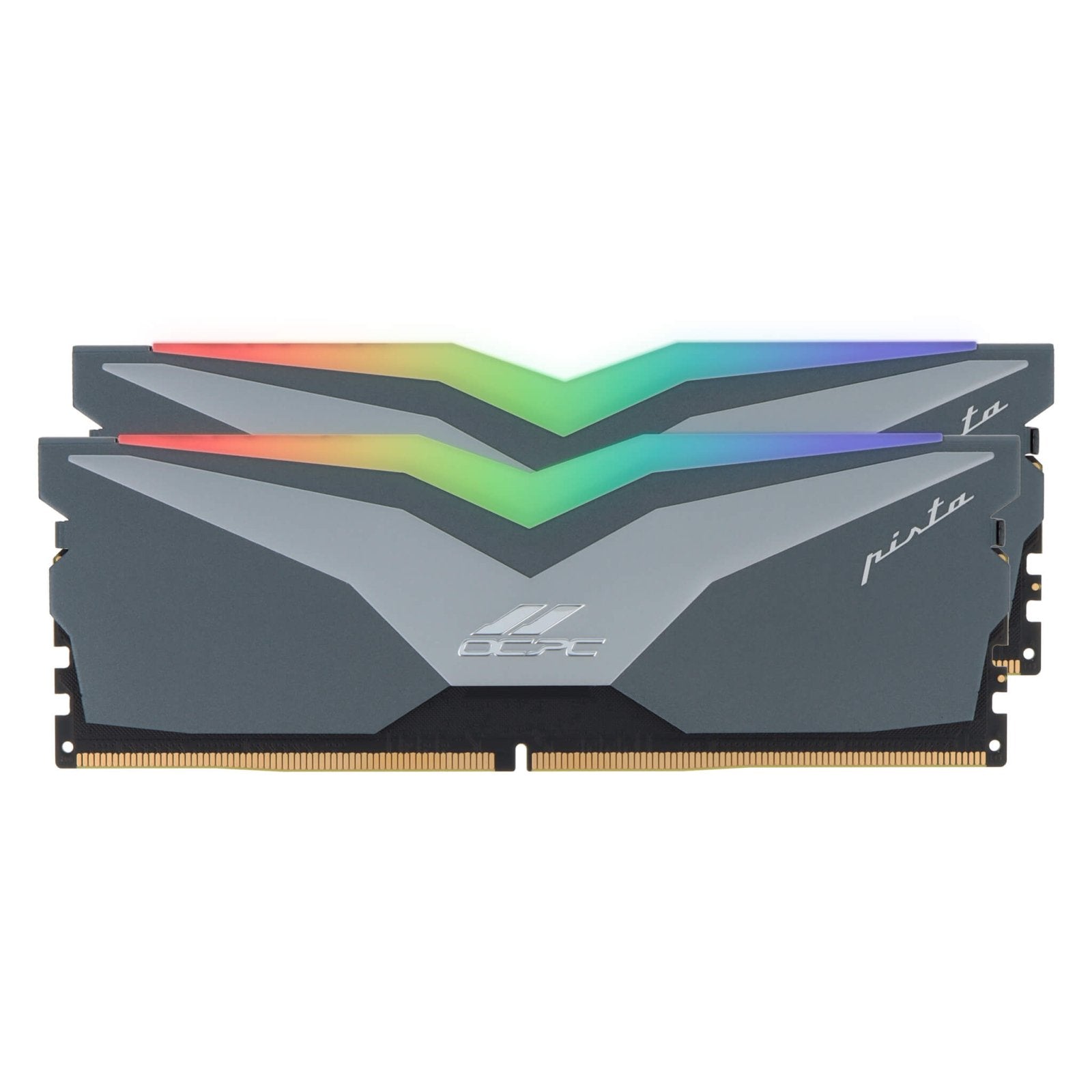 VisionTek.com - OCPC PISTA DDR5 RGB Memory - 16GB (2x8GB) - 5200MHz - CL36 - DIMM - Desktop