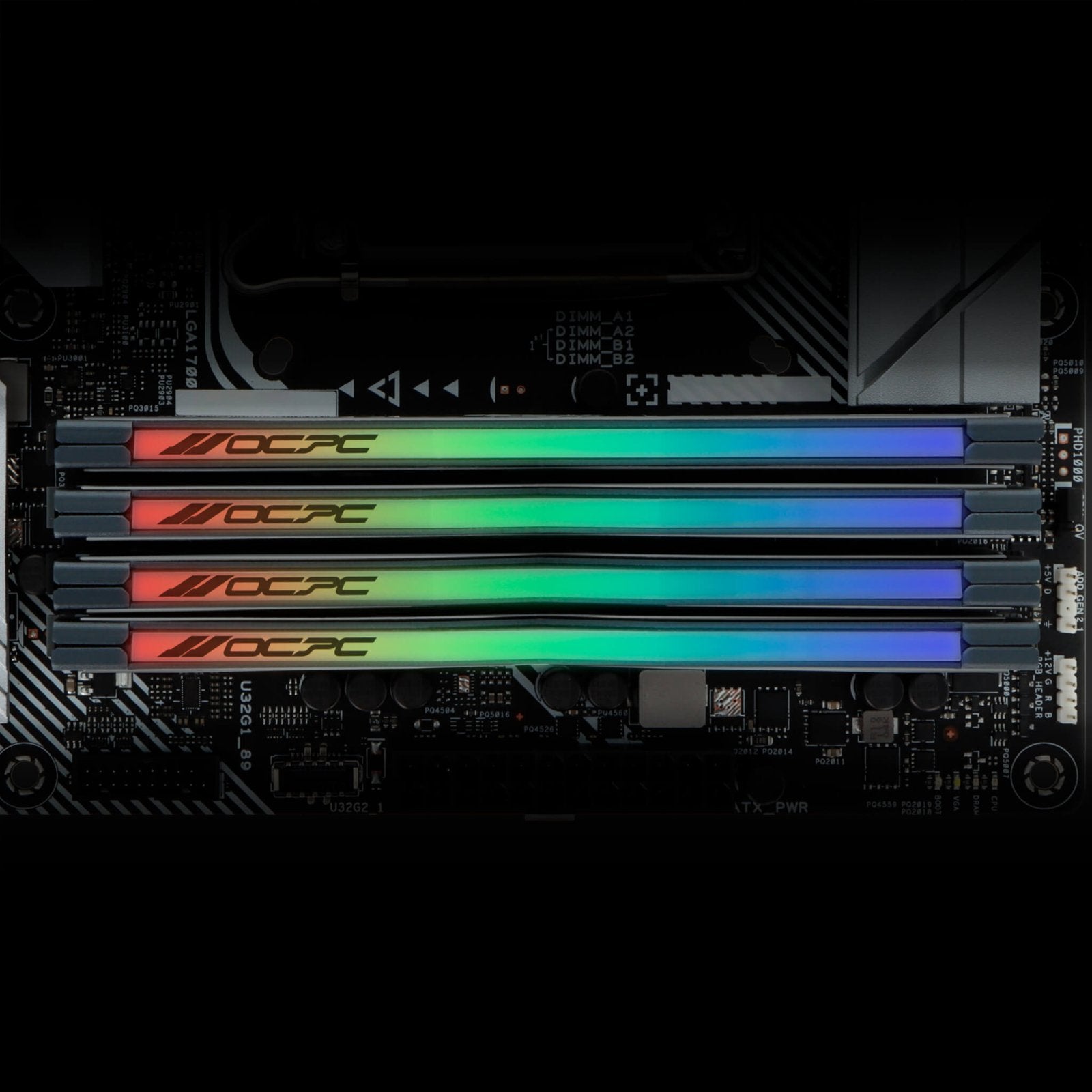 VisionTek.com - OCPC PISTA DDR5 RGB Memory - 16GB (2x8GB) - 5600MHz - CL36 - DIMM - Desktop