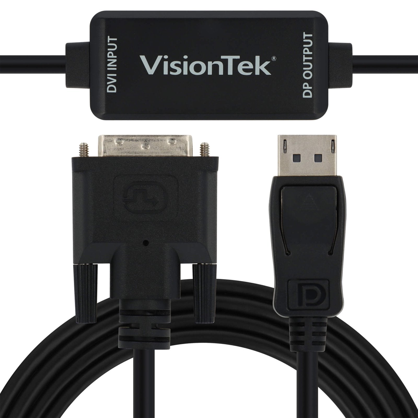 VisionTek.com - VisionTek DVI to DisplayPort Active Cable | 4 ft 11 in (1.5M) | 2560x1440 QHD | Plug & Play Adapter Cable | Compatible with DVI - D Devices