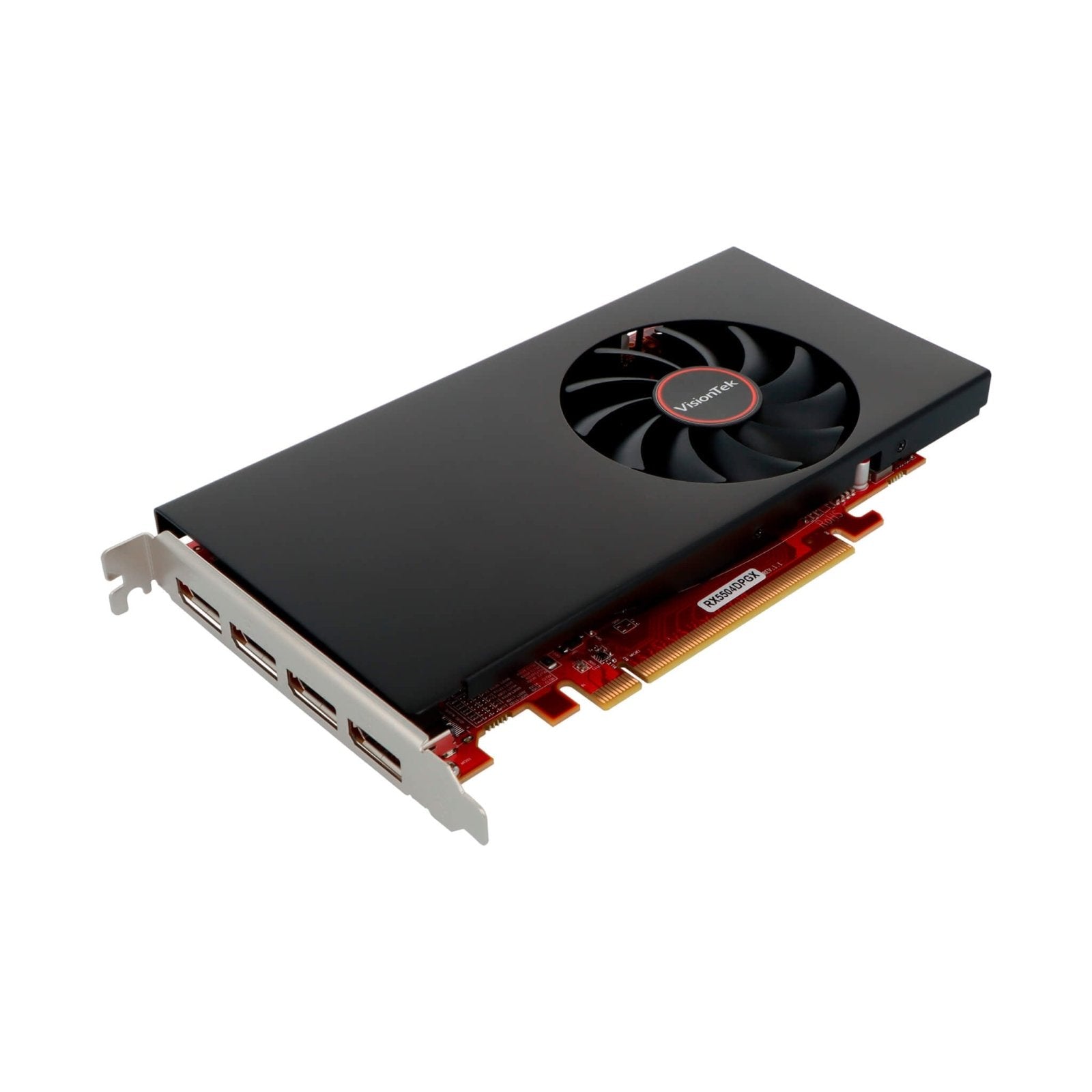 VisionTek.com - VisionTek Graphics Card - 4GB Radeon RX 550 4M GDDR5 | 4x DisplayPort | Quad 4K Monitor Support | PCIe 3.0 x8 | Low Power | Compact Design | Eyefinity Ready