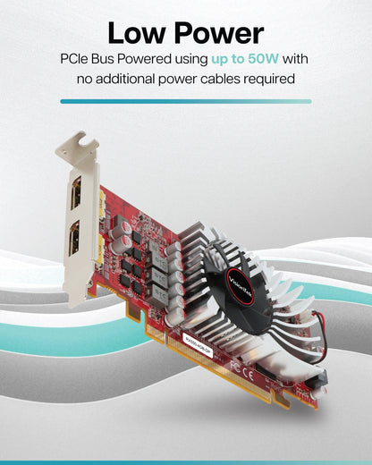 VisionTek.com - VisionTek Graphics Card - 4GB Radeon RX 550 SFF GDDR5 | 2x DisplayPort | Dual 4K Monitor Support | PCIe 3.0 x8 | Compact & Power - Efficient | Windows 11 Compatible