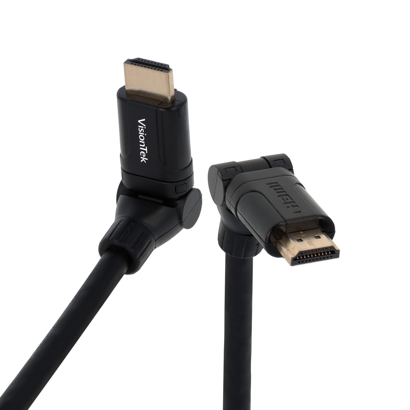 VisionTek.com - VisionTek HDMI Pivot Cable | 10 ft (3M) | 4K @ 60Hz | Swivel 180° for Tight Spaces | Home Theater, Gaming, Streaming, TV & Monitor Compatible