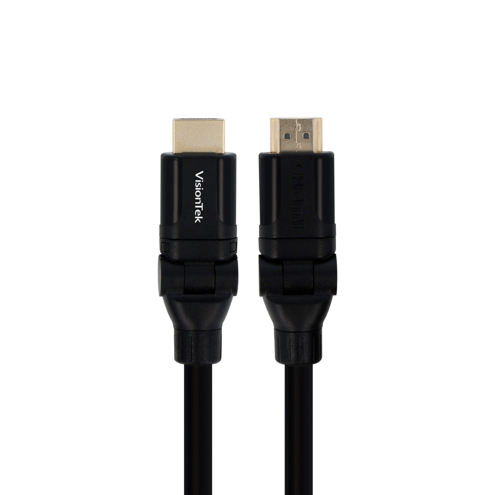 VisionTek.com - VisionTek HDMI Pivot Cable | 10 ft (3M) | 4K @ 60Hz | Swivel 180° for Tight Spaces | Home Theater, Gaming, Streaming, TV & Monitor Compatible