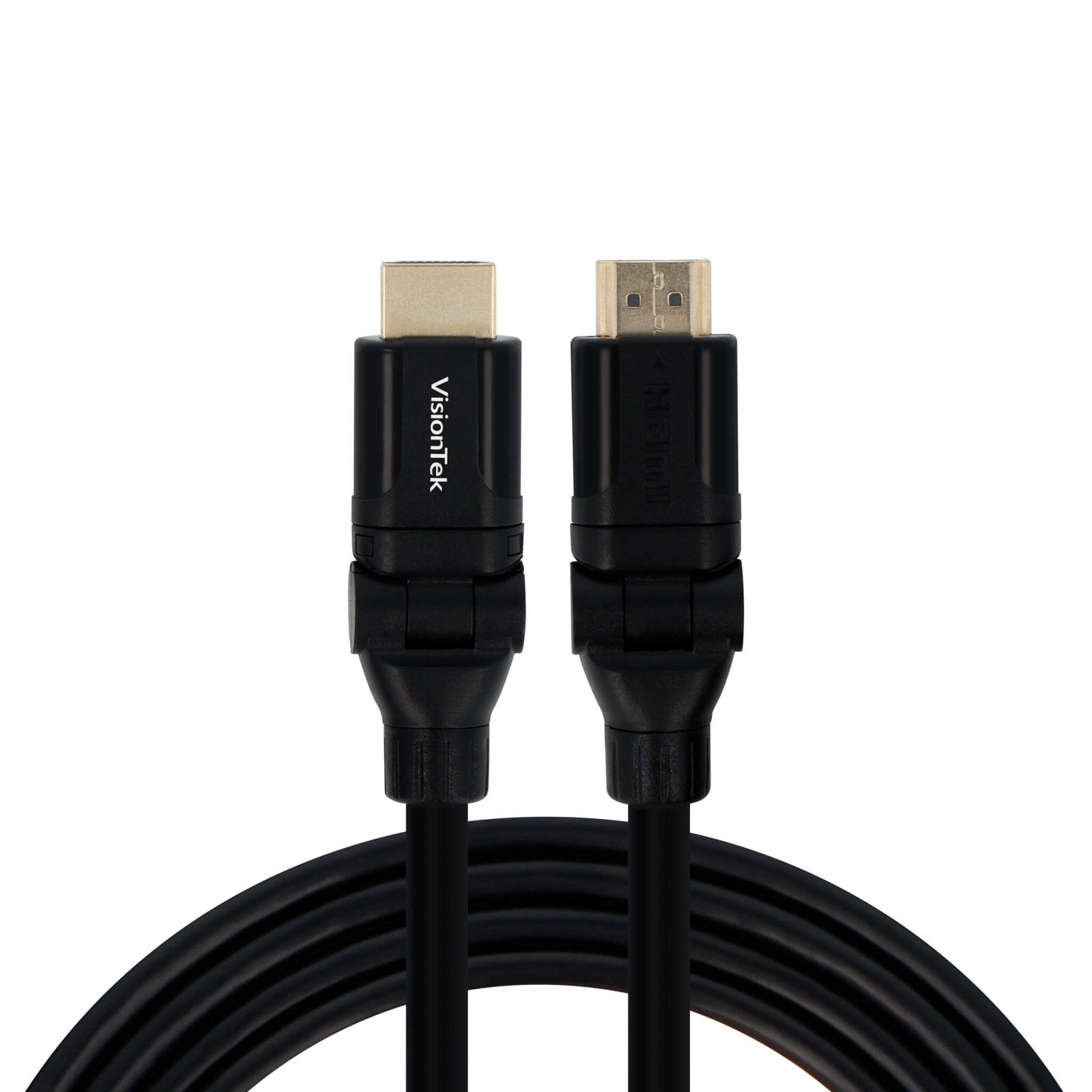 VisionTek.com - VisionTek HDMI Pivot Cable | 10 ft (3M) | 4K @ 60Hz | Swivel 180° for Tight Spaces | Home Theater, Gaming, Streaming, TV & Monitor Compatible