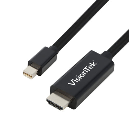 VisionTek.com - VisionTek Mini DisplayPort to HDMI 2.0 Active Cable | 6 ft (2M) | 4K @ 60Hz | mDP to HDMI Connection | Plug & Play | PC, Mac, Monitor Compatible