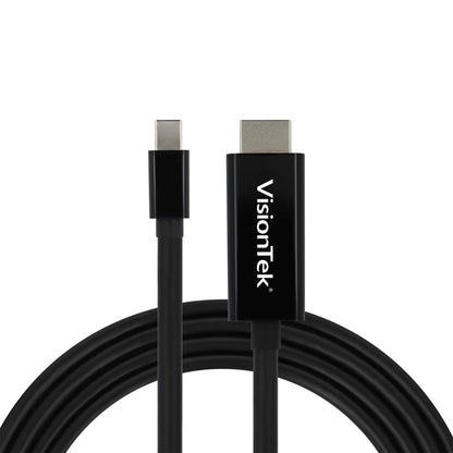 VisionTek.com - VisionTek Mini DisplayPort to HDMI 2.0 Active Cable | 6 ft (2M) | 4K @ 60Hz | mDP to HDMI Connection | Plug & Play | PC, Mac, Monitor Compatible