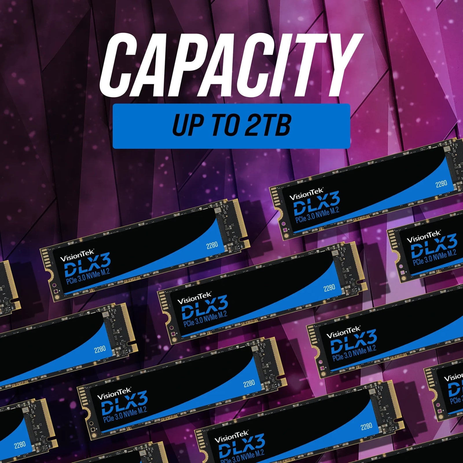 VisionTek.com - VisionTek SSD - 2TB DLX3 M.2 NVMe | PCIe 3.0 x4 | Up to 3300MB/s Read