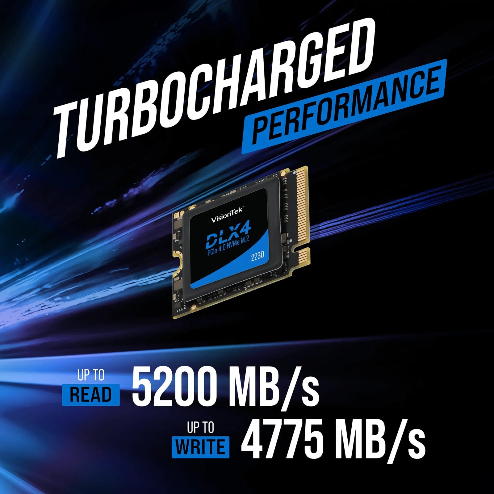 VisionTek.com - VisionTek SSD - 2TB DLX4 2230 NVMe | PCIe 4.0 x4 | Up to 5200MB/s Read | Compact M.2 2230