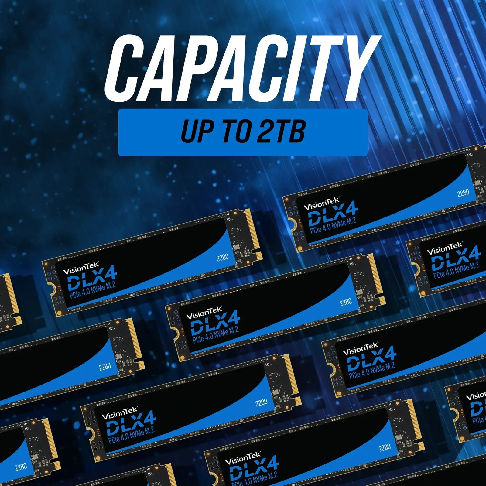 VisionTek.com - VisionTek SSD - 2TB DLX4 2280 M.2 | PCIe Gen4 NVMe | Up to 5200MB/s Read | OPAL 2.0 SED Encryption | High - Speed Secure Storage