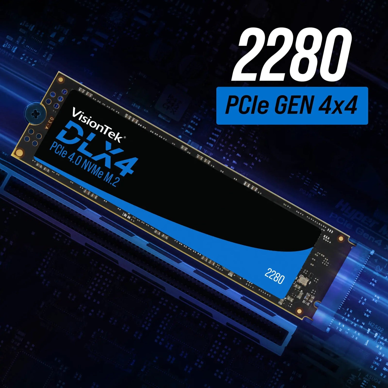 VisionTek.com - VisionTek SSD - 2TB DLX4 2280 M.2 | PCIe Gen4 x4 NVMe | Up to 5200MB/s Read & 4775MB/s Write | High - Performance SSD for Gaming & Pro Workloads