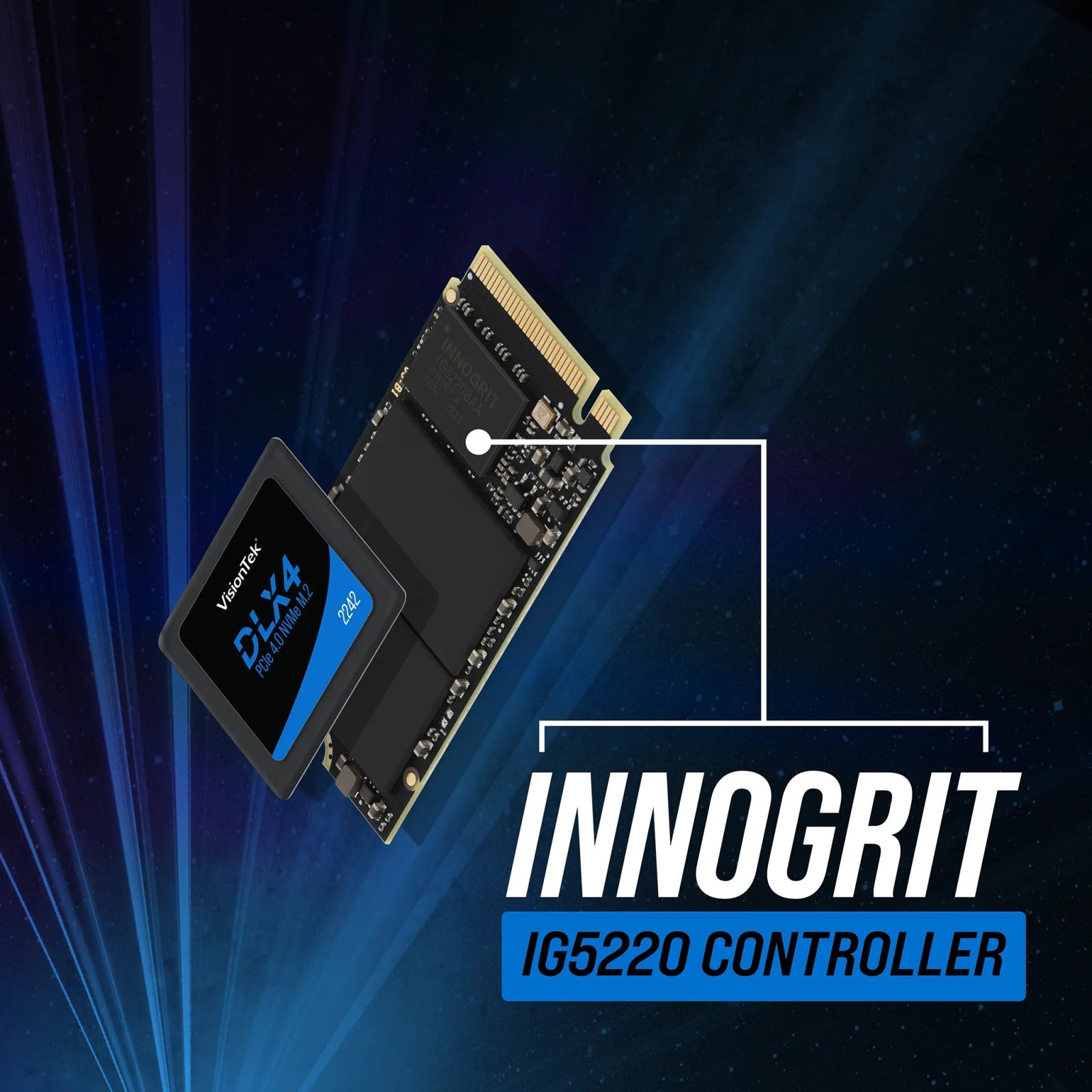 VisionTek.com - VisionTek SSD - 512GB DLX4 2242 NVMe | PCIe 4.0 x4 | OPAL 2.0 SED | Up to 5200MB/s Read | Secure Compact M.2 2242