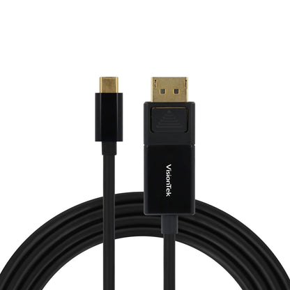 VisionTek.com - VisionTek USB - C to DisplayPort 1.4 Bi - Directional Active Cable | 6 ft 6 in (2M) | 8K UHD & 4K 120Hz | USB - C ↔ DP | Plug & Play | PC, Mac, Monitor Compatible