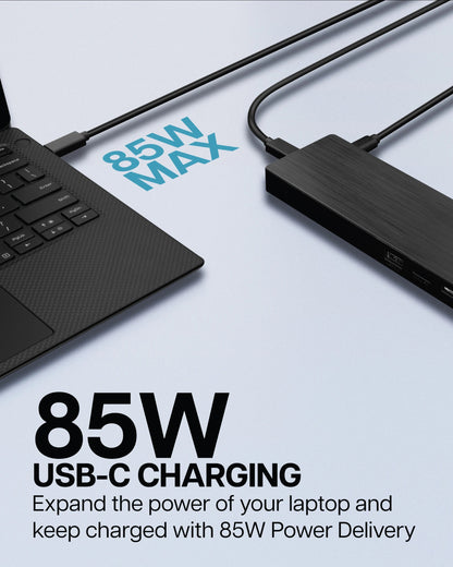 VisionTek.com - VisionTek VT2500 USB - C Docking Station | Triple Display | 11 - in - 1 Dock | DP Alt Mode | 85W Power Delivery | Power Adapter Included | Windows, Mac, ChromeOS Compatible