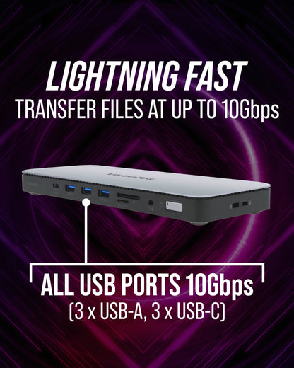 VisionTek.com - VisionTek VT2600 USB - C Docking Station | Triple Display | DP 1.4 | 11 - in - 1 Dock | 100W Power Delivery | 150W Power Adapter Included | Windows, Mac, ChromeOS Compatible