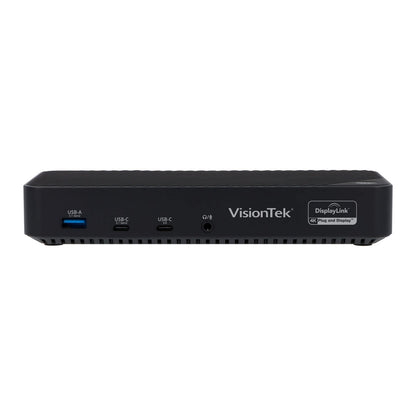 VisionTek.com - VisionTek VT7000 Triple 4K Docking Station | USB - C & USB - A | DisplayLink + DP Alt Mode | 100W Power Delivery | 130W Power Adapter Included | Windows, Mac, ChromeOS Compatible