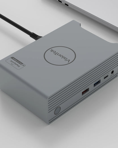 VisionTek.com - VisionTek VT7100 Triple 4K Docking Station | USB - C | DisplayLink + DP Alt Mode | 100W Power Delivery | 120W Power Adapter Included | Windows, Mac, ChromeOS Compatible
