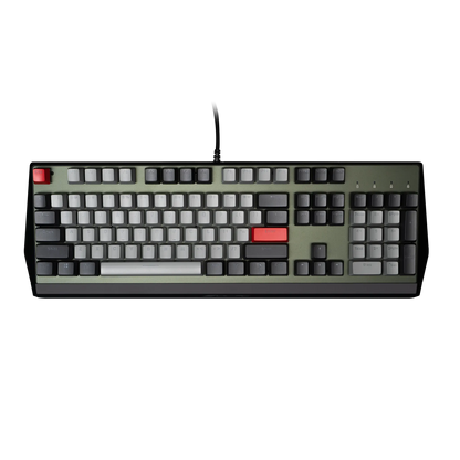 VisionTek.com - OCPC KR1 Gaming Mechanical Keyboard | Gateron Red Switches | Full Size 104 - Key | RGB Backlit | Aluminum Top | PC & Gaming Compatible