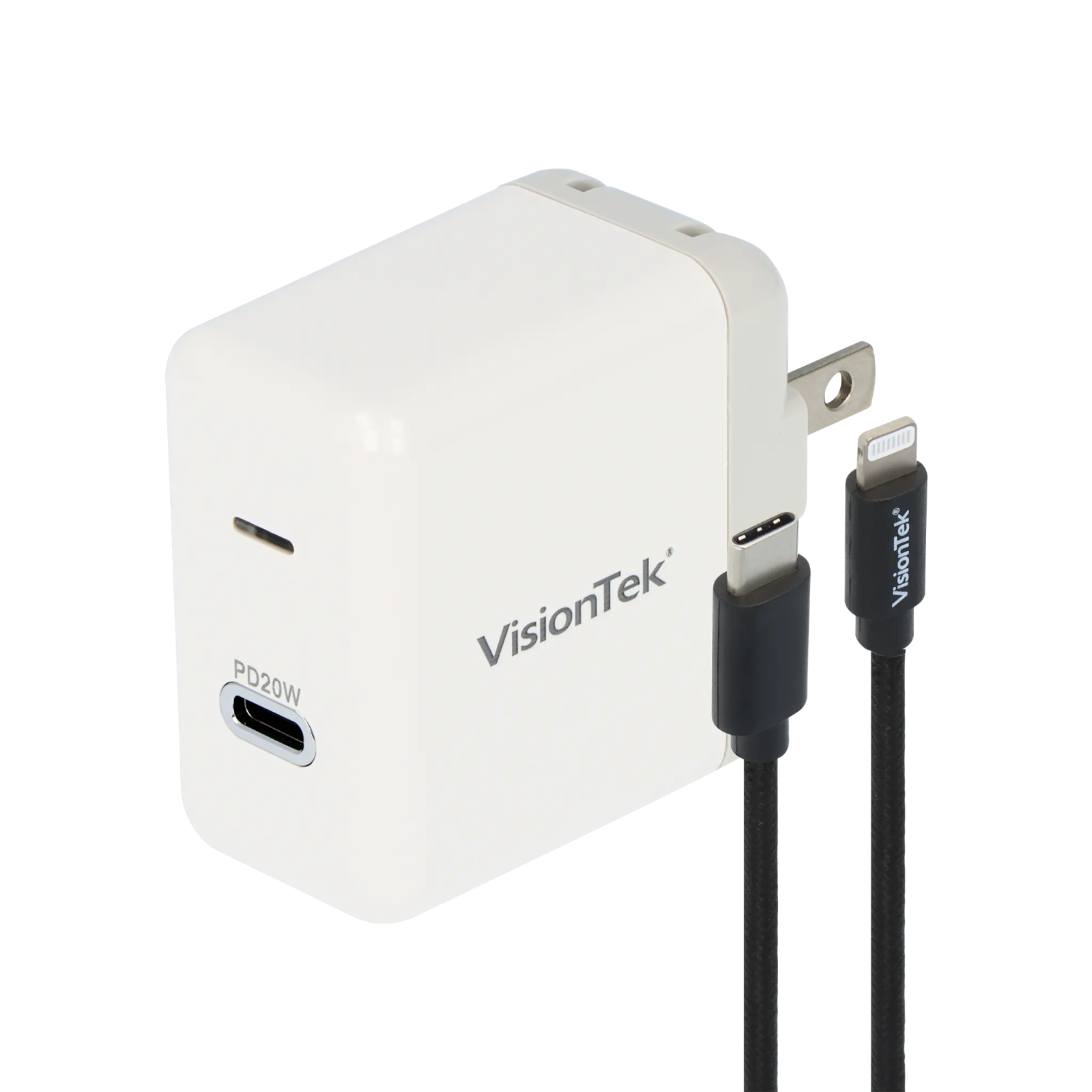 VisionTek.com - VisionTek 20W USB - C Wall Charger | 1 - Port | Fast Charge PD 3.0 | Single USB - C | 20W Power Delivery | Compatible with iPhone, iPad, MacBook, Galaxy, Pixel, and USB - C Devices