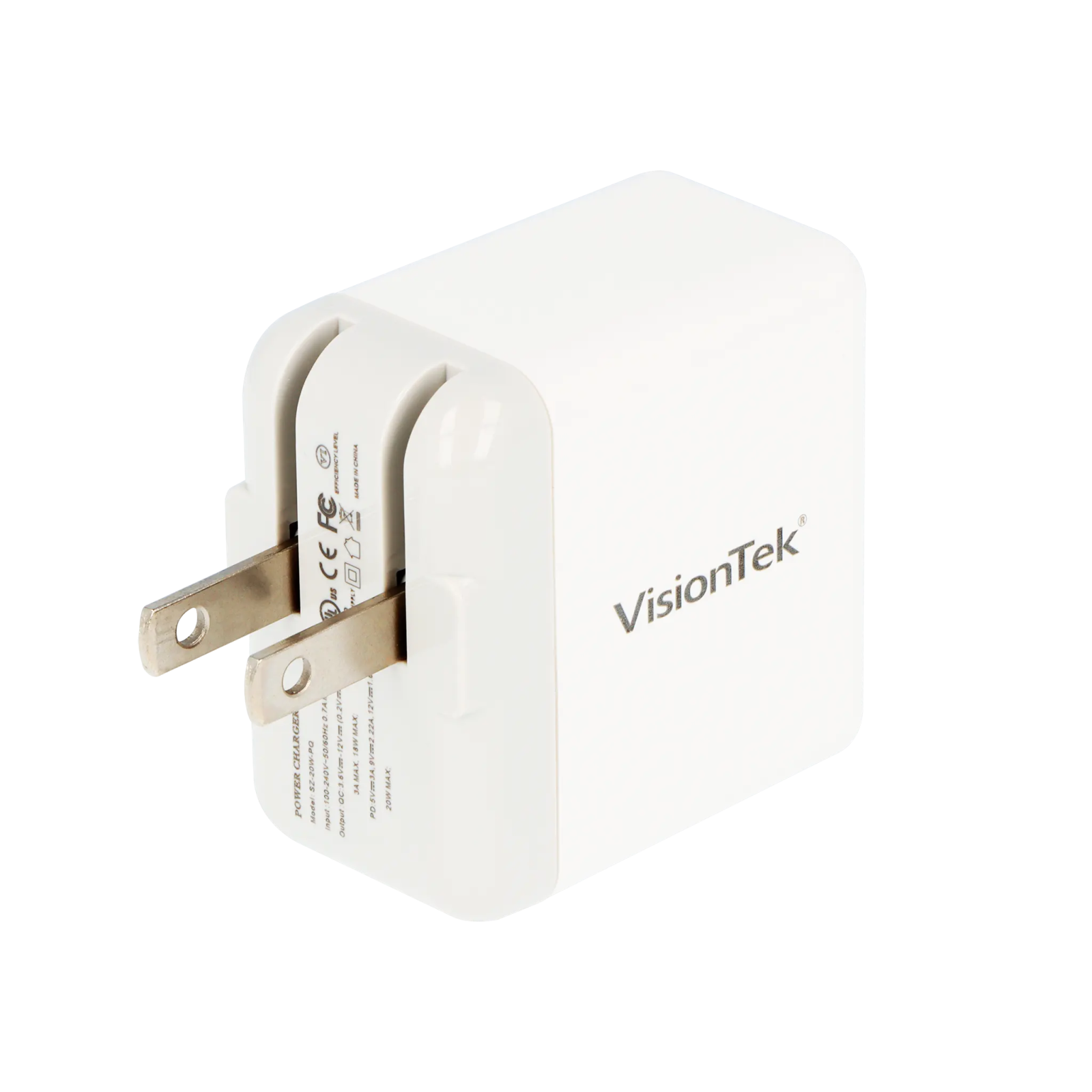 VisionTek.com - VisionTek 20W USB - C Wall Charger with USB - C Cable | 1 - Port | Fast Charge PD 3.0 | Single USB - C | 20W Power Delivery | Compatible with iPhone, Android, Tablets, Laptops, and USB - C Devices