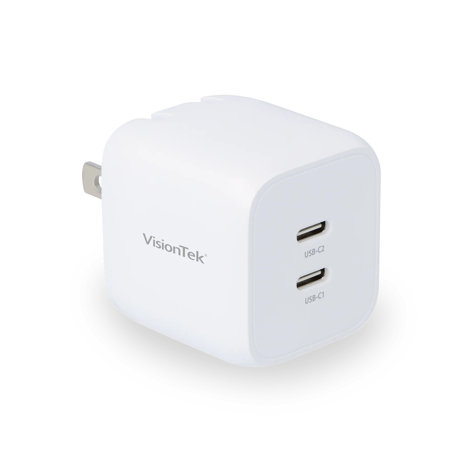 VisionTek.com - VisionTek 35W GaN USB - C Wall Charger | 2 - Port | Fast Charge PD 3.0 | Dual USB - C | 35W Power Delivery | Compatible with iPhone, iPad, MacBook, Galaxy, Pixel, and USB - C Devices
