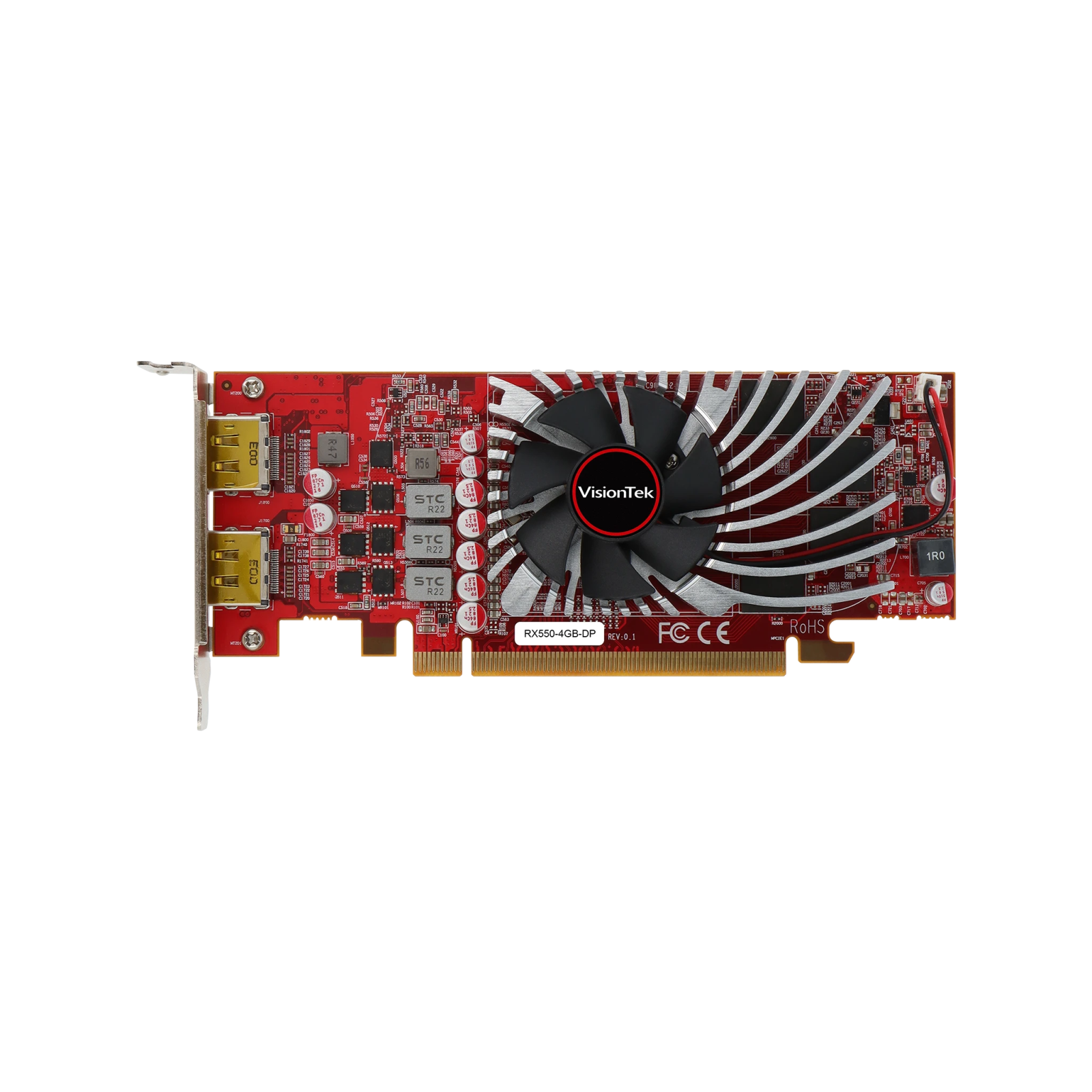 VisionTek.com - VisionTek Graphics Card - 4GB Radeon RX 550 SFF GDDR5 | 2x DisplayPort | Dual 4K Monitor Support | PCIe 3.0 x8 | Compact & Power - Efficient | Windows 11 Compatible