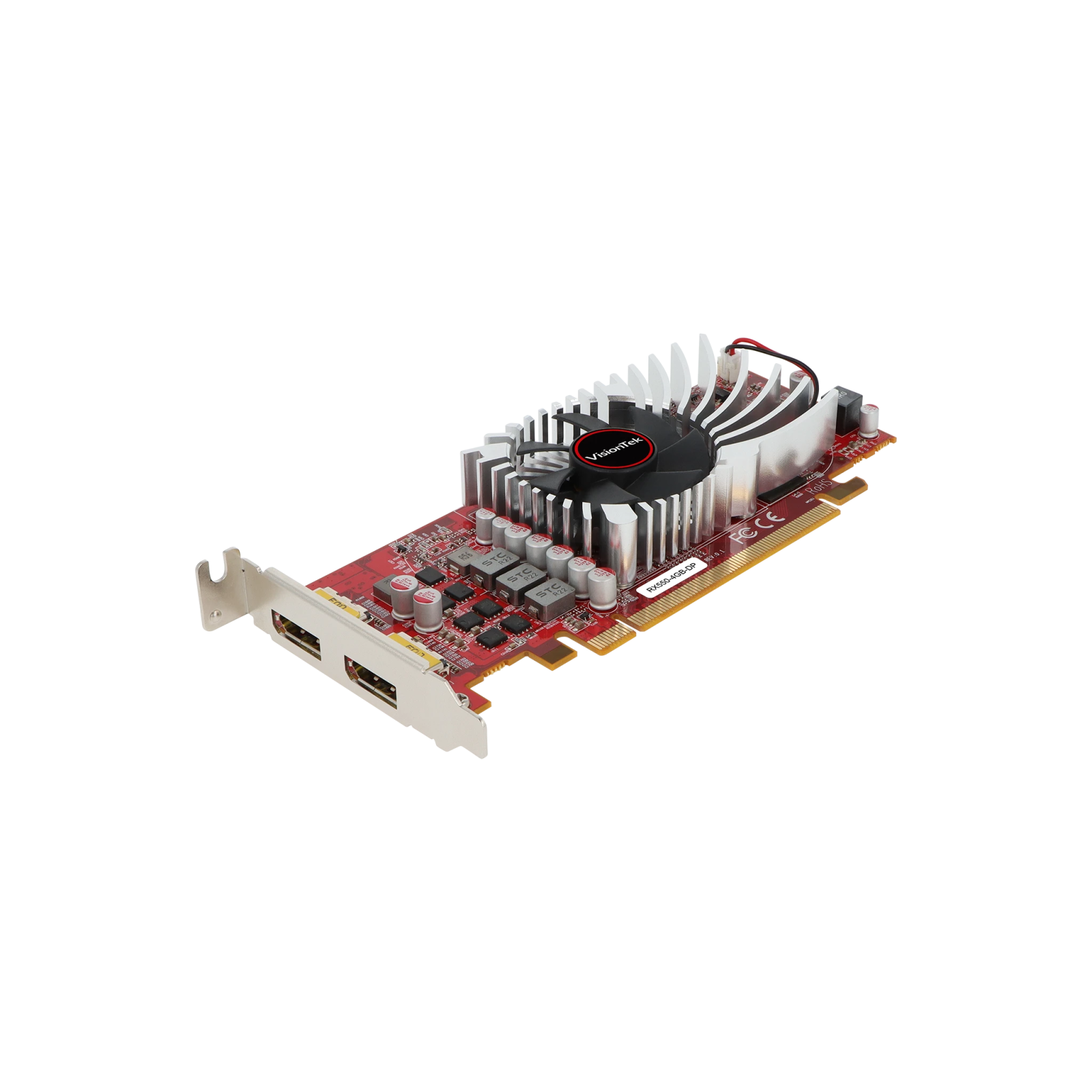 VisionTek.com - VisionTek Graphics Card - 4GB Radeon RX 550 SFF GDDR5 | 2x DisplayPort | Dual 4K Monitor Support | PCIe 3.0 x8 | Compact & Power - Efficient | Windows 11 Compatible