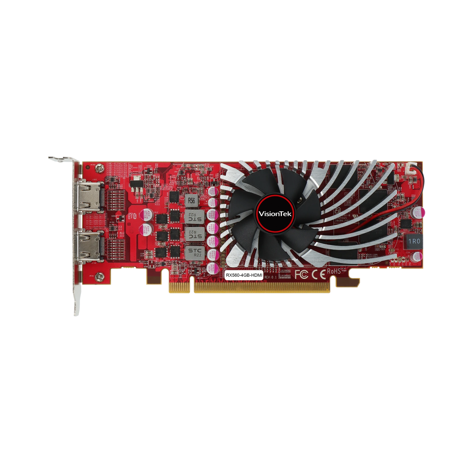 VisionTek.com - VisionTek Graphics Card - 4GB Radeon RX 560 GDDR5 | Dual HDMI | 4K Display Support | PCIe 3.0 x8 | Compact & Bus Powered | Business & Digital Signage Ready
