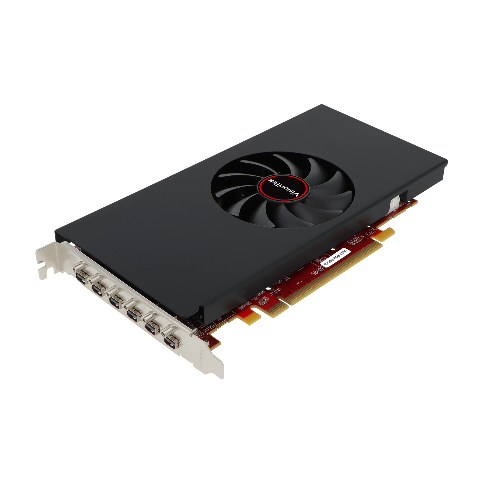 VisionTek.com - VisionTek Graphics Card - 8GB Radeon RX 580 GDDR5 | 6x Mini DisplayPort | 4K @ 60Hz | PCIe 3.0 x16 | Six Monitor Support | Compact & Efficient for Business