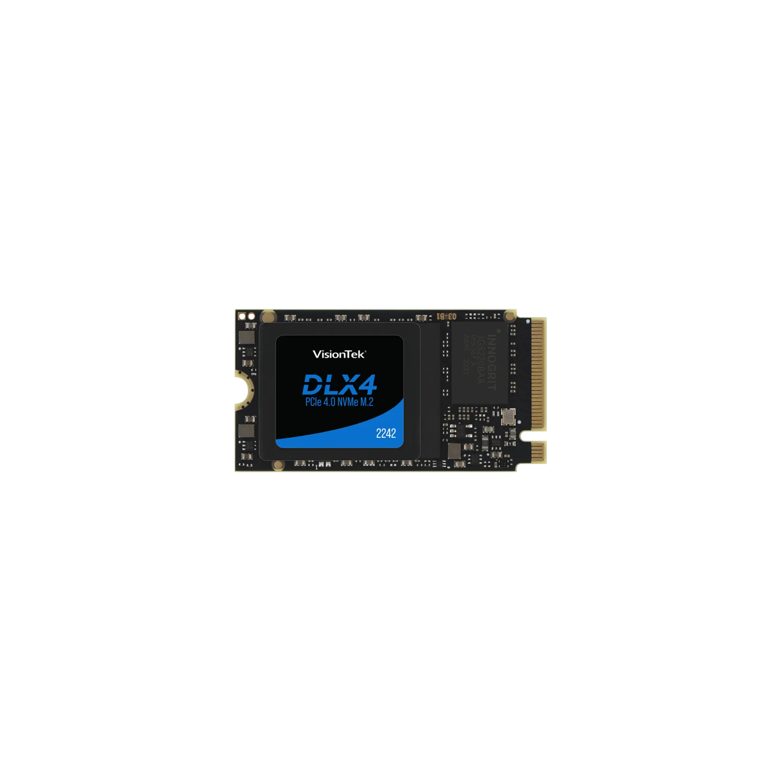 VisionTek.com - VisionTek SSD - 1TB DLX4 2242 NVMe | PCIe 4.0 x4 | Opal 2.0 Self - Encrypting SSD | Up to 5200MB/s | Secure M.2 Storage