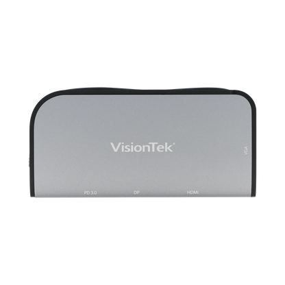 VisionTek.com - VisionTek USB - C MST Display Adapter with Power Passthrough | 3 Displays | DP Alt Mode | 100W Power Delivery | Compatible with Mac, Windows, iPadOS, Chrome & Android