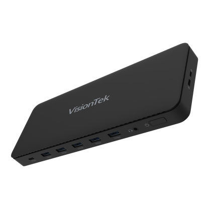VisionTek.com - VisionTek VT4600DL Universal Dual 4K Docking Station 100W Charging (USB - A, USB - C)